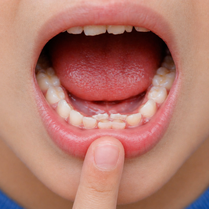 dientes de tiburón en niños